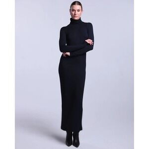 Bleusalt The Turtleneck Dress Black 3 Quiet Luxury Cottagecore Minimalist